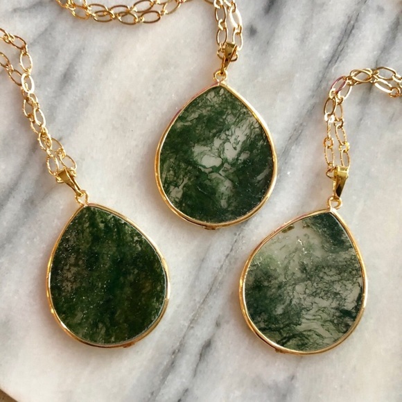 ❗️Last One❗️Restocked! Moss Agate Necklace - Picture 2 of 8
